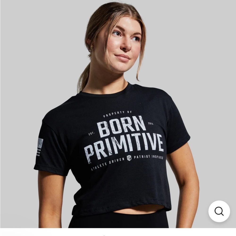 Born Primitive Black Cropped Tee (M)